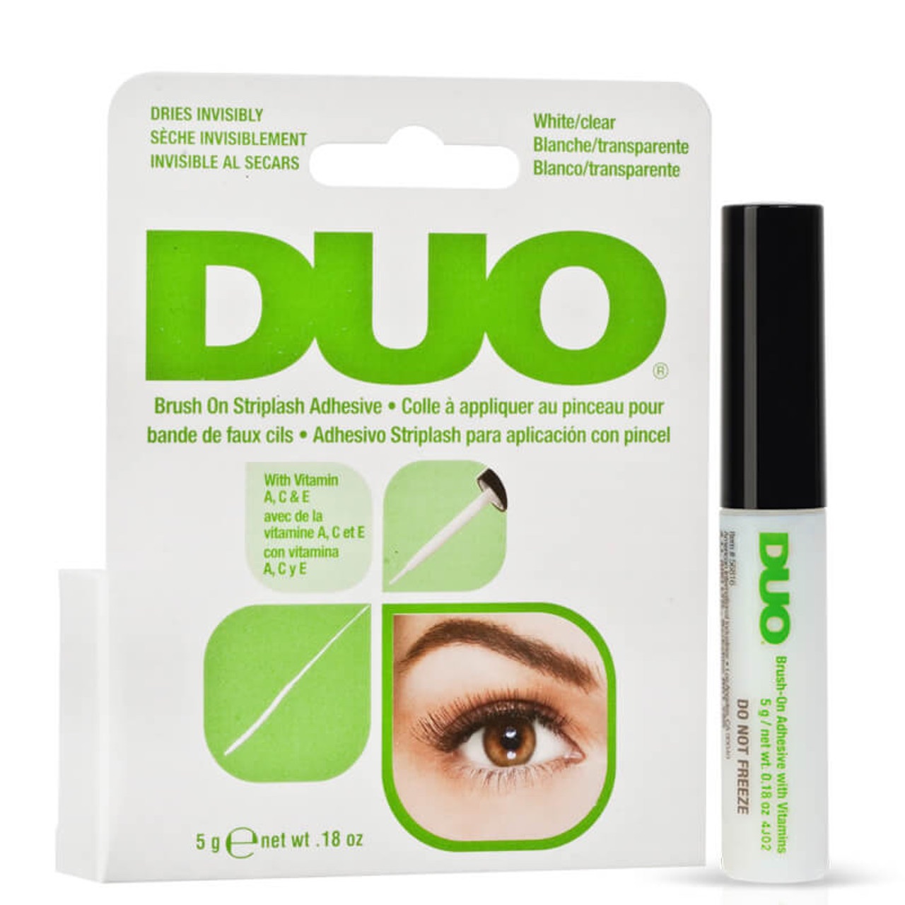 DUO Brush On Striplash Adhesive – White / Clear (5ml)